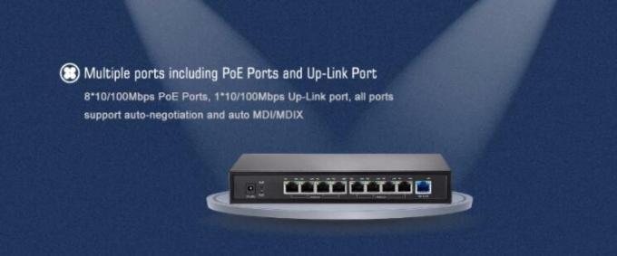 Automatique - négociation ports de POE du commutateur de réseau automatique de MDI/MDIX POE 8 1 port de liaison montante